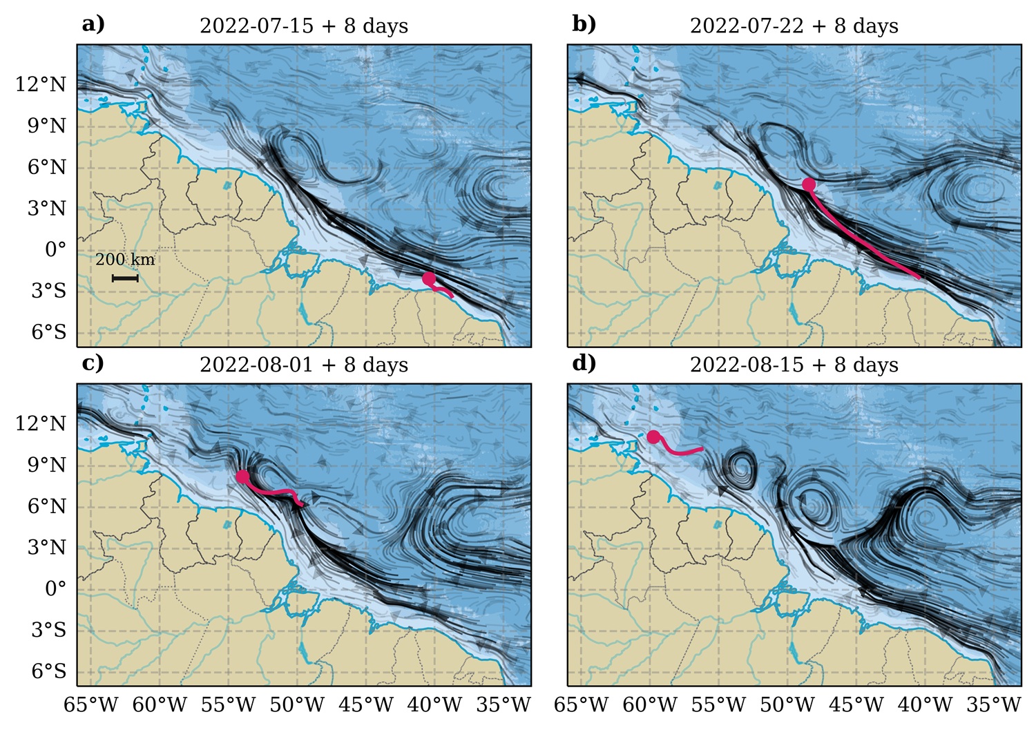 Diagram of ocean currents