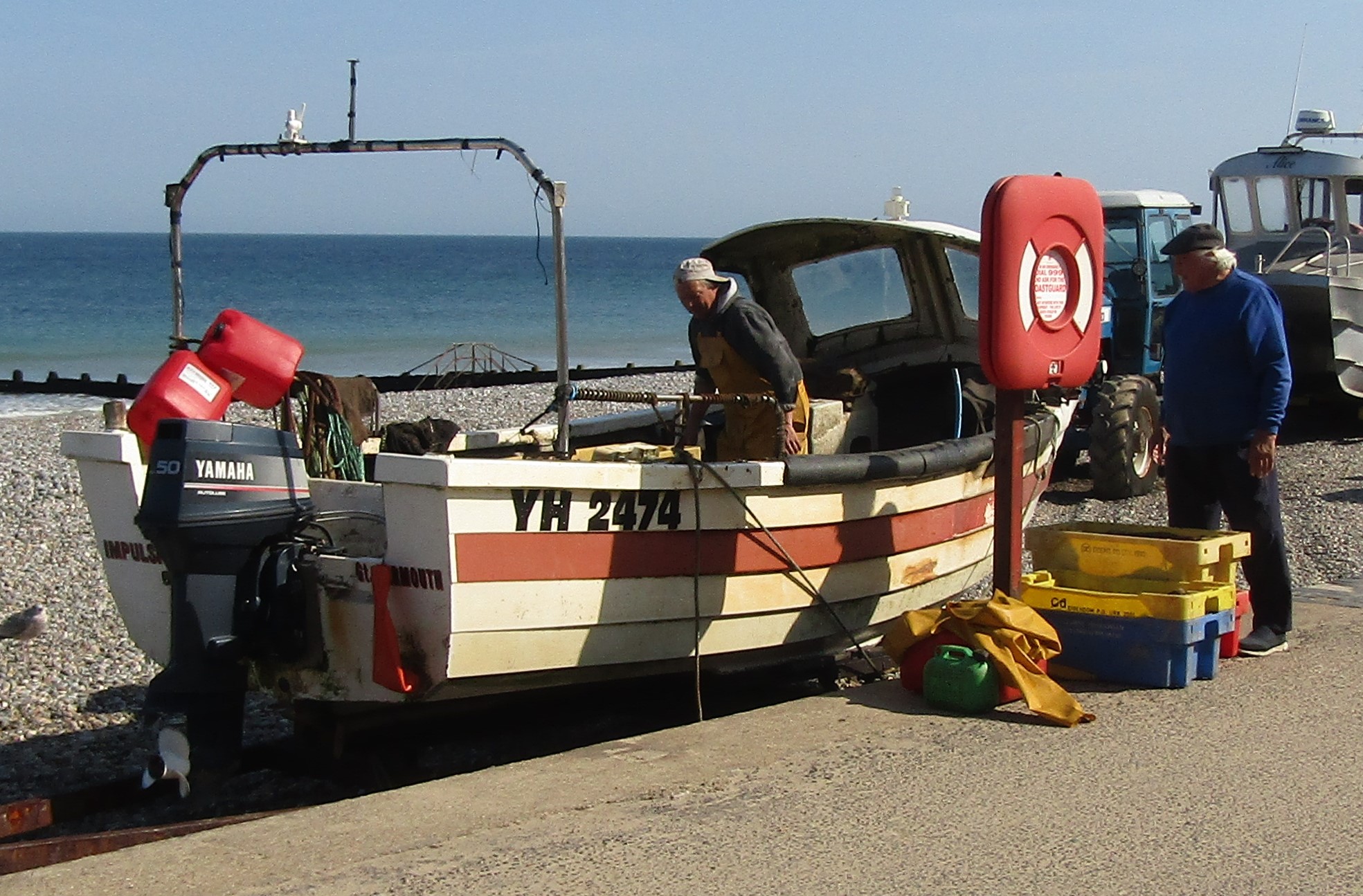 fishing boat on the shore