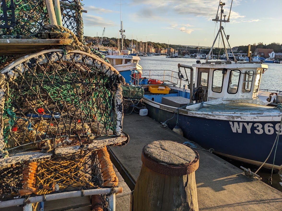 Fishing harbour quayside