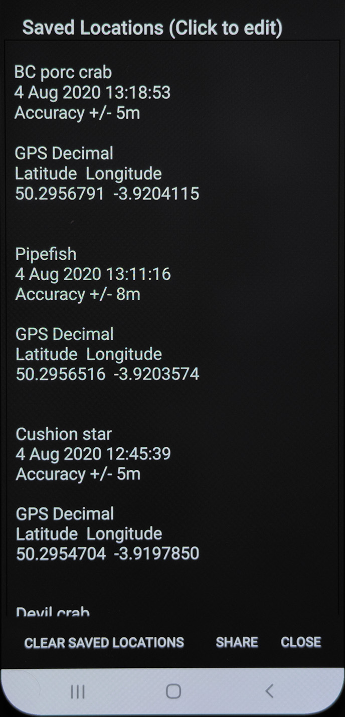 Species names and locations in iRecord